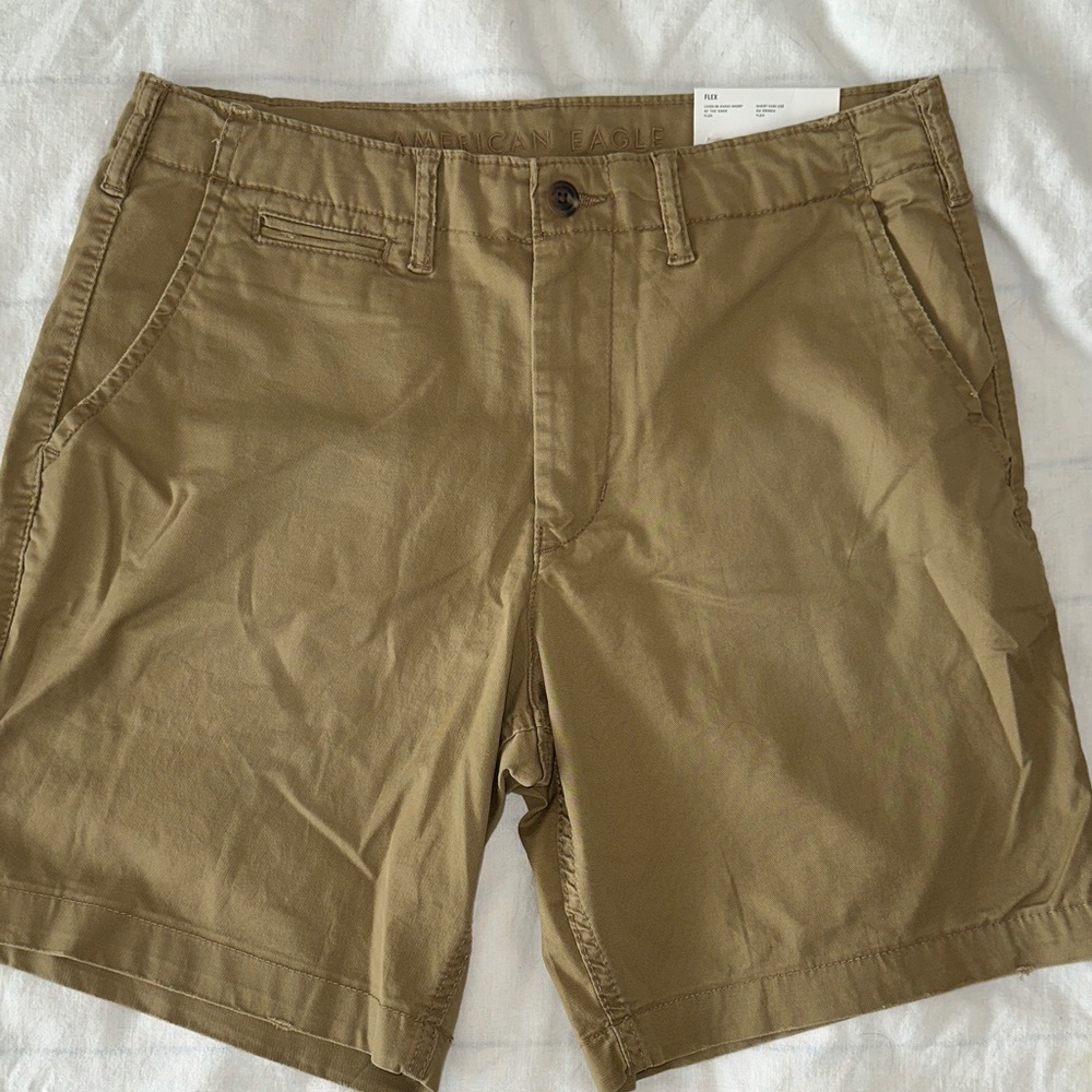 (NWT) Men's American Eagle AE Lived In Khaki Shorts - 33